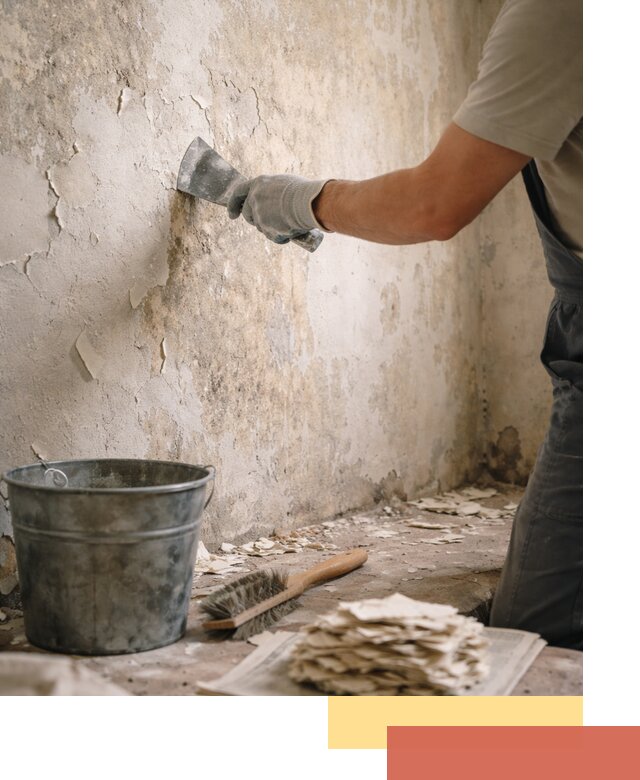 Удаление старой краски со стен в Борзе качественно и быстро