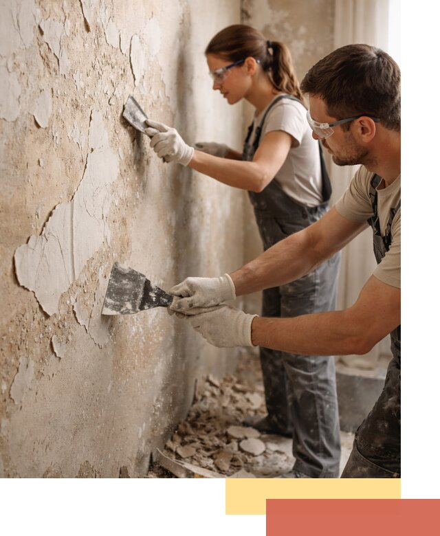 Снятие старой шпаклевки и подготовка поверхностей в Борзе