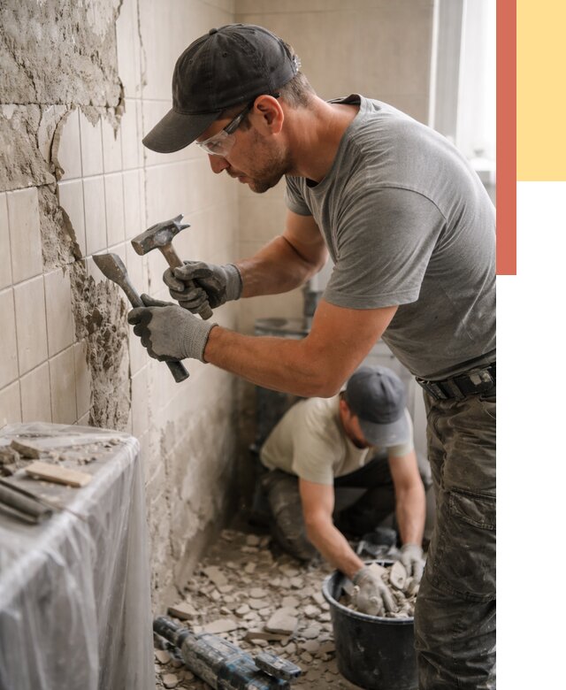 Демонтаж плитки со стен в Борзе от 876 руб. — быстро и недорого | ОТДЕЛОЧНИК-Бря