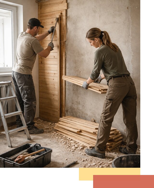 Демонтаж вагонки со стен в Борзе — профессиональный демонтаж