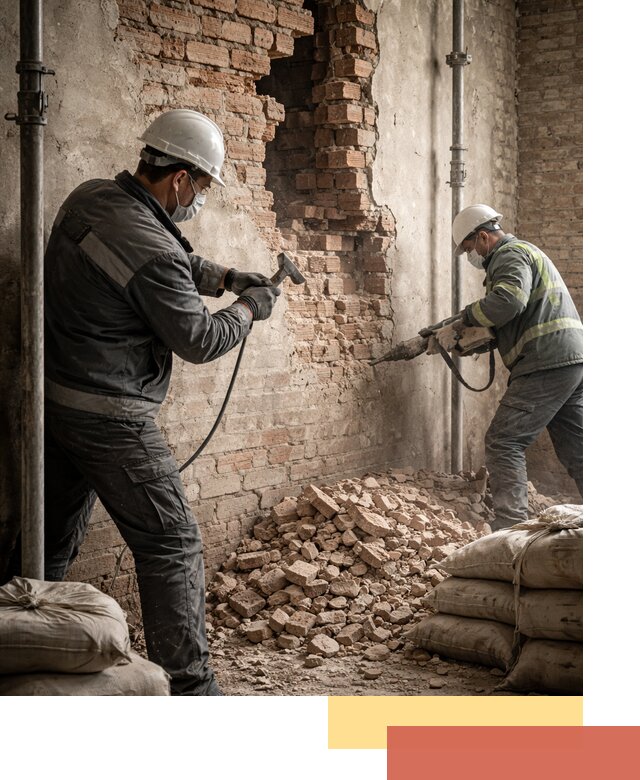 Демонтаж кирпичных стен в Борзе быстро и безопасно