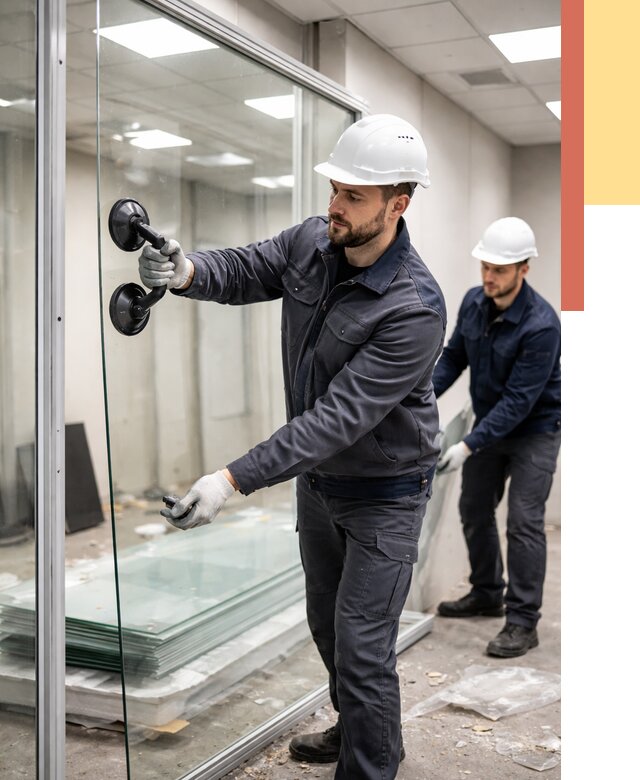 Демонтаж стеклянных перегородок в Борзе от 3296 руб. — быстро и недорого | ОТДЕЛОЧНИК-Бря