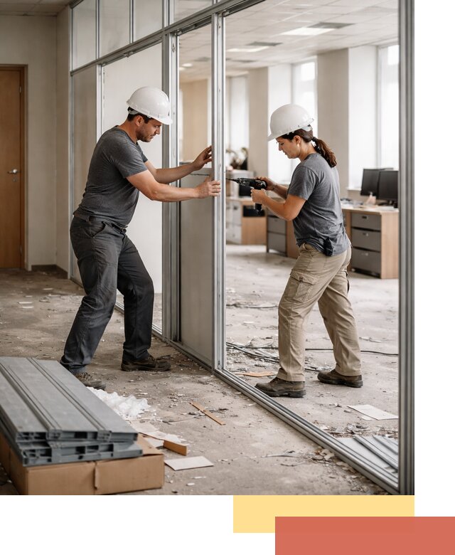 Демонтаж алюминиевых перегородок в Борзе быстро и аккуратно