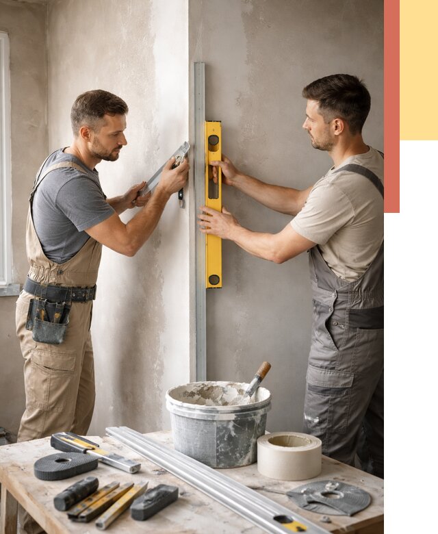 Выведение углов стен в Борзе от 1906 руб. быстро и недорого | ОТДЕЛОЧНИК-Бря