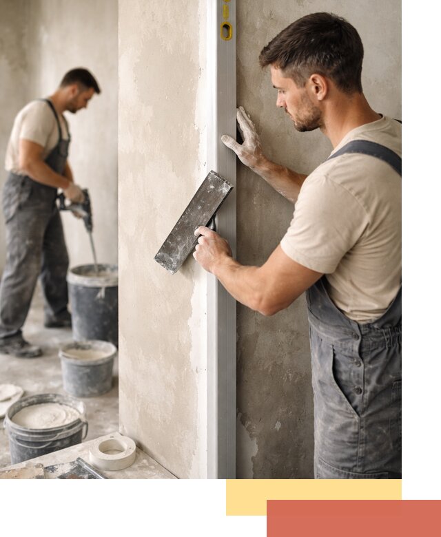 Выведение углов стен в Борзе: монтаж и оштукатуривание