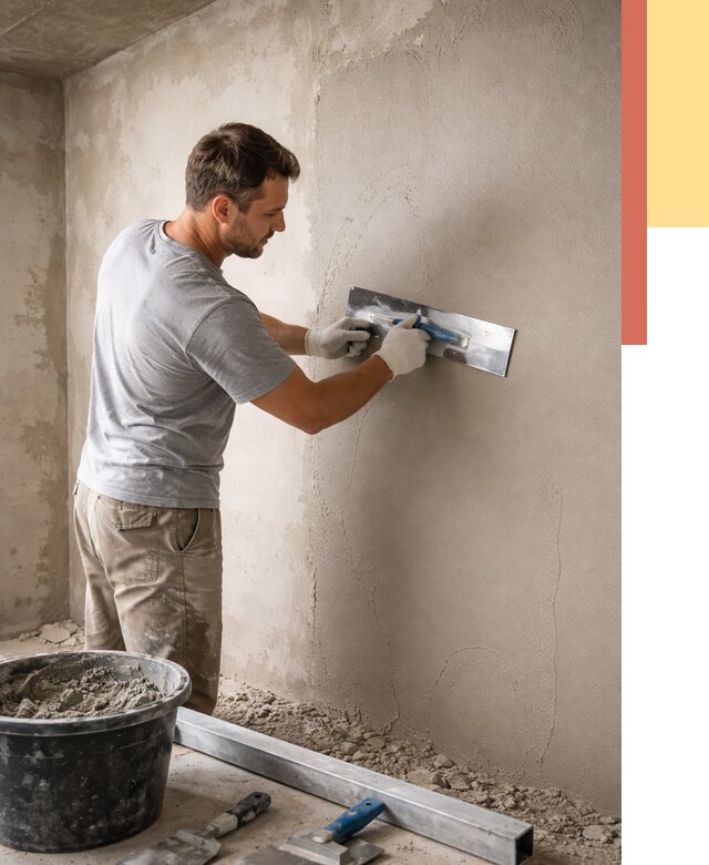 Штукатурка стен без маяков в Борзе от 7417 руб/м2 — услуги и цена | ОТДЕЛОЧНИК-Бря