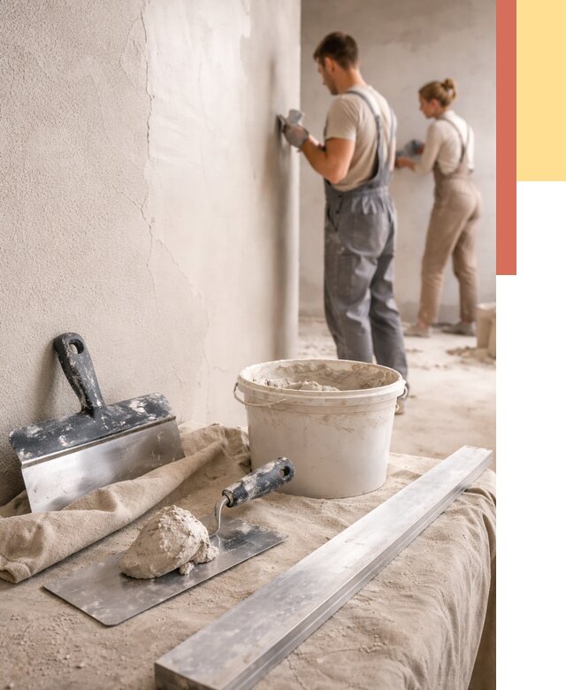 Штукатурка стен гипсовая в Борзе от 4635 руб/м2 — быстро и недорого | ОТДЕЛОЧНИК-Бря