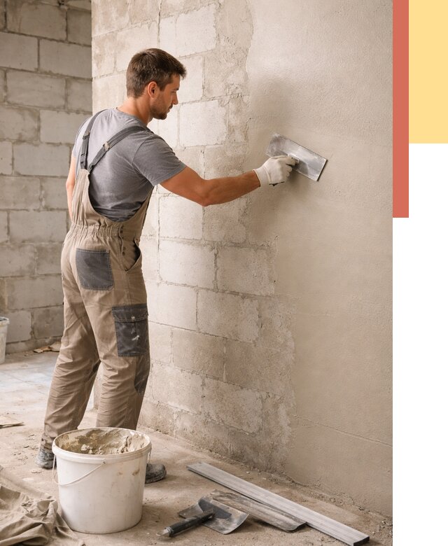 Штукатурка стен из газобетона в Борзе от 2163 руб./м2 — быстро и недорого | ОТДЕЛОЧНИК-Бря