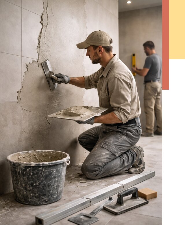 Штукатурка стен в ванной в Борзе от 4635 руб./м² — выравнивание под ключ | ОТДЕЛОЧНИК-Бря