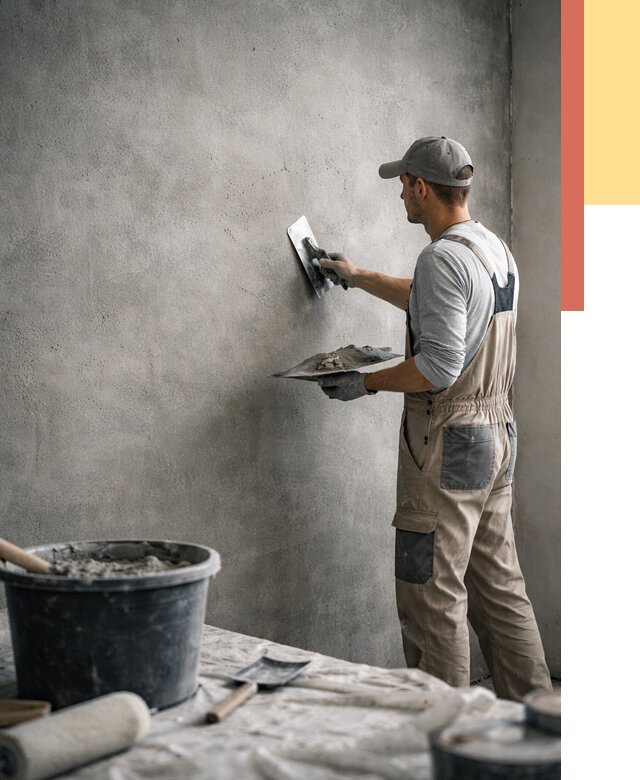 Декоративная штукатурка под бетон в Борзе от 2575 руб./м² — нанесение под ключ | ОТДЕЛОЧНИК-Бря