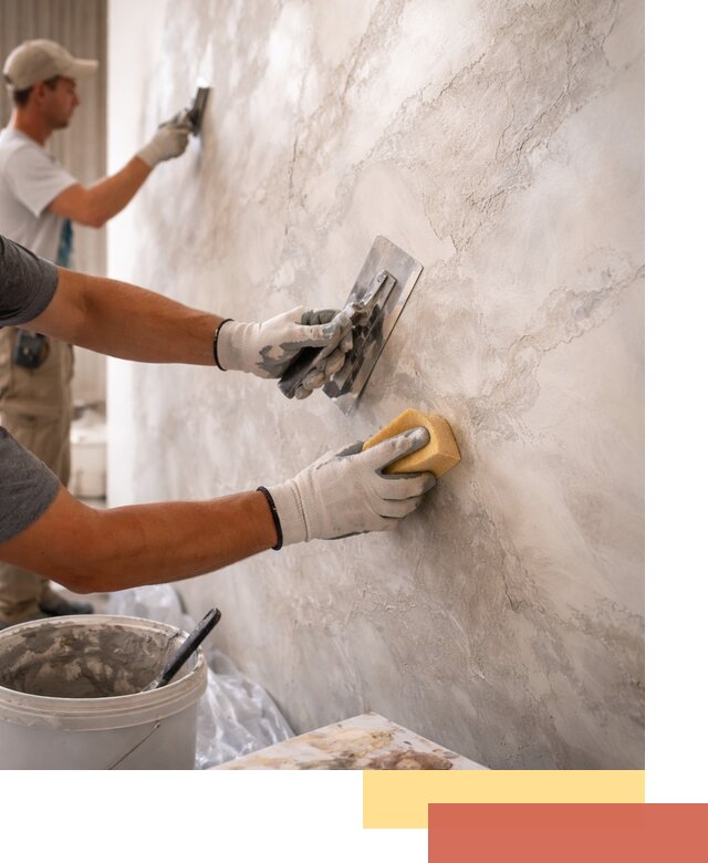 Декоративная штукатурка под мрамор в Борзе для стен и потолков