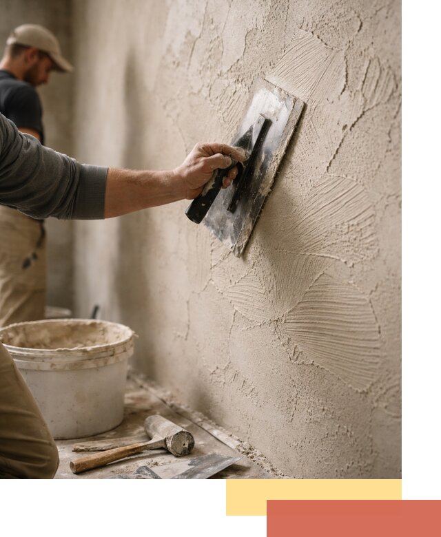 Фактурная штукатурка стен в Борзе — монтаж, отделка, реставрация