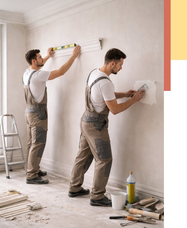 Монтаж лепнины на стены в Борзе от 4635 руб. — недорого, быстро | ОТДЕЛОЧНИК-Бря