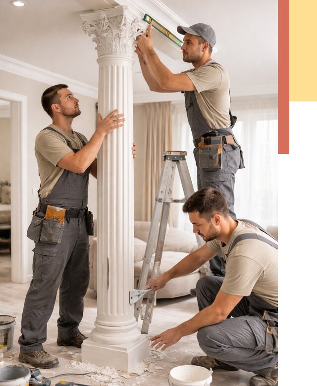 Установка декоративных колонн в Борзе от 12361 руб. под ключ | ОТДЕЛОЧНИК-Бря