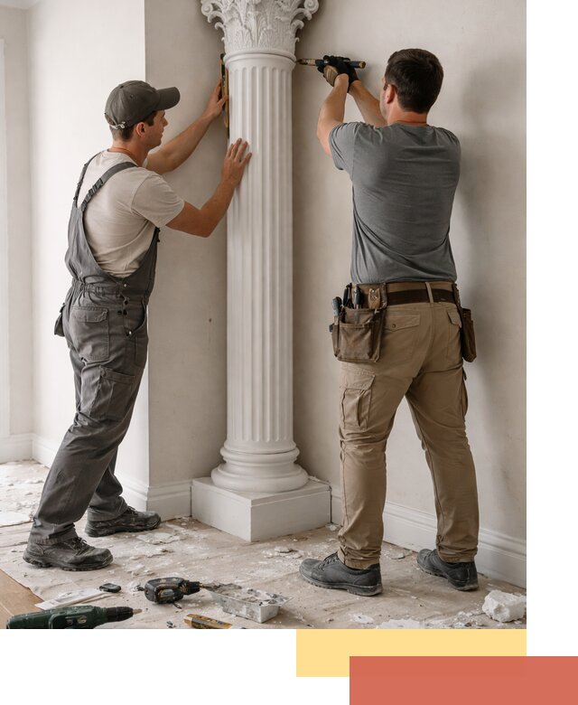 Установка декоративных колонн в Борзе под ключ