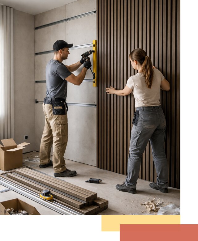 Монтаж реечных панелей на стены в Борзе