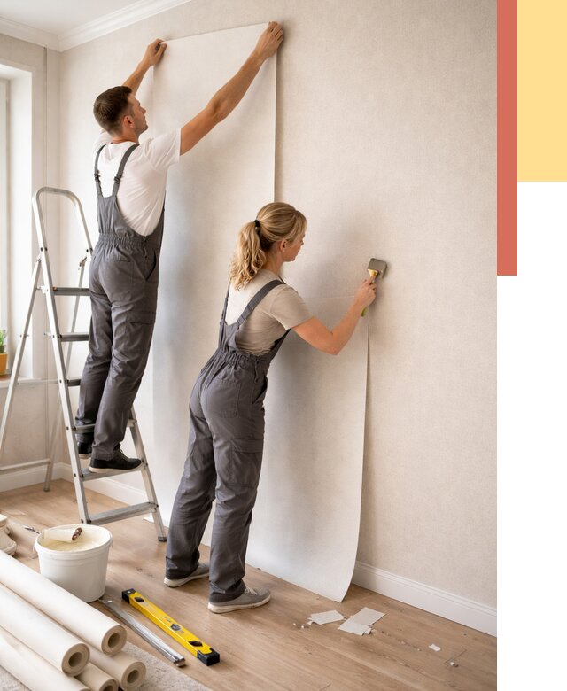 Поклейка флизелиновых обоев в Борзе от 6181 руб. | Быстро и недорого — ОТДЕЛОЧНИК-Бря