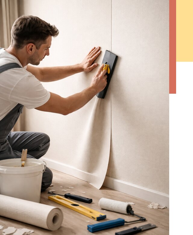 Поклейка виниловых обоев в Борзе от 4635 руб. | Быстро и недорого — ОТДЕЛОЧНИК-Бря