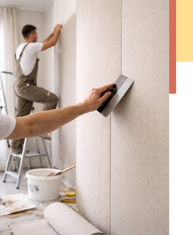 Поклейка текстильных обоев в Борзе от 4635 руб. под ключ | ОТДЕЛОЧНИК-Бря