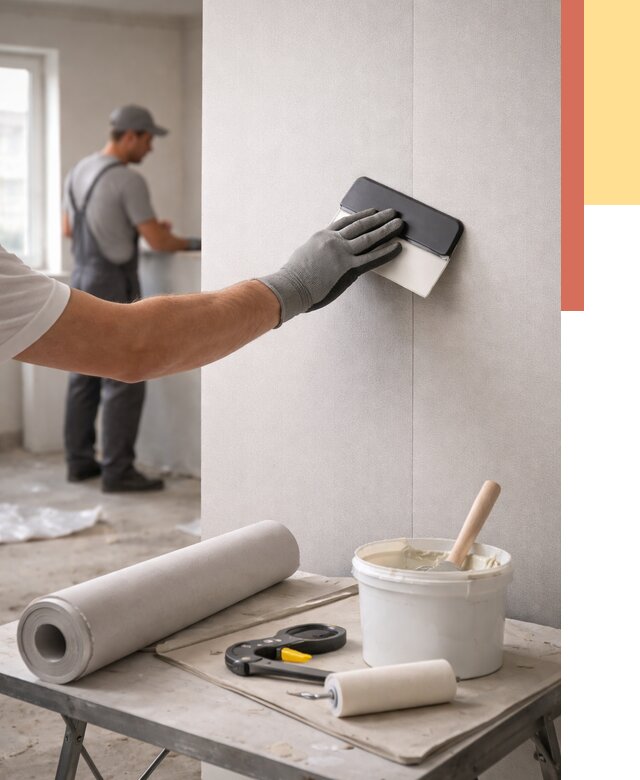 Поклейка обоев под покраску в Борзе от 3605 руб. за м2 | ОТДЕЛОЧНИК-Бря