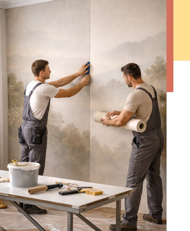 Поклейка фотообоев в Борзе от 8756 руб/м² — быстро и недорого | ОТДЕЛОЧНИК-Бря