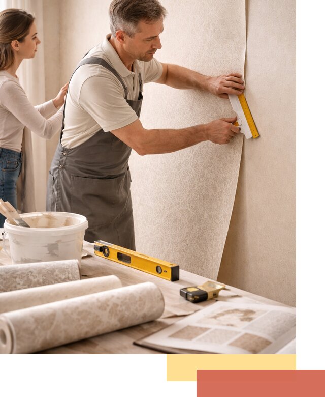 Поклейка обоев с подбором рисунка в Борзе