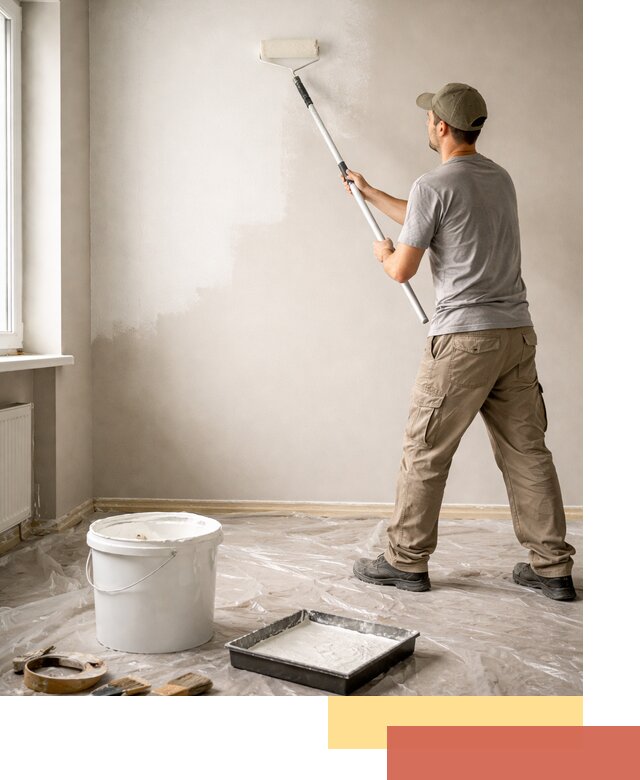 Покраска стен латексной краской в Борзе качественно и быстро