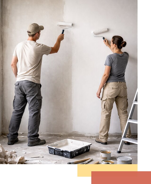 Окраска стен по стеклохолсту в Борзе качественно и долговечно