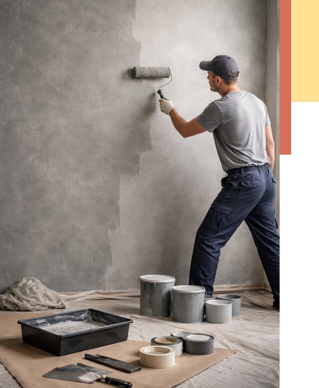 Покраска стен под бетон в Борзе от 670 руб. за м2 — быстро и недорого | ОТДЕЛОЧНИК-Бря