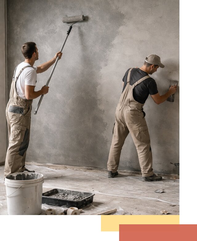 Покраска стен под бетон в Борзе профессионально и недорого