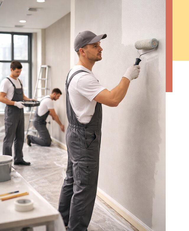 Покраска стен в офисе в Борзе от 8756 руб. — быстро и недорого | ОТДЕЛОЧНИК-Бря