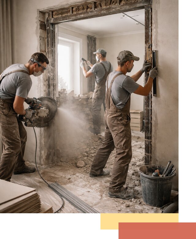 Расширение дверного проема под установку новой двери в Борзе