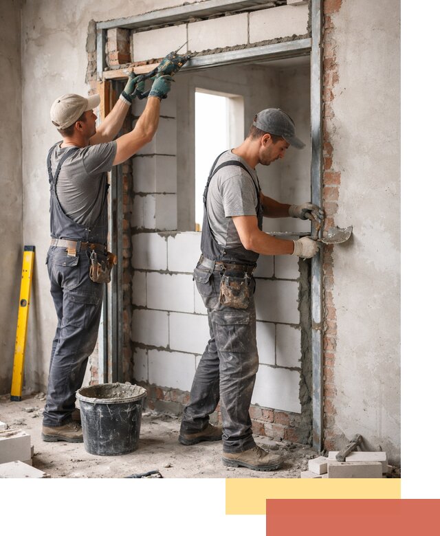 Закладка дверного проема под ключ в Борзе: демонтаж, монтаж, отделка