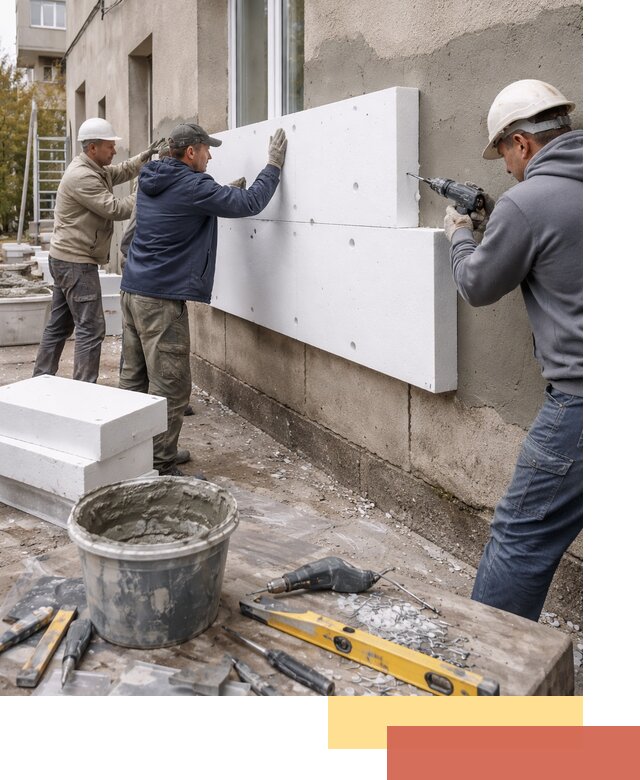 Утепление наружных стен пенопластом в Борзе