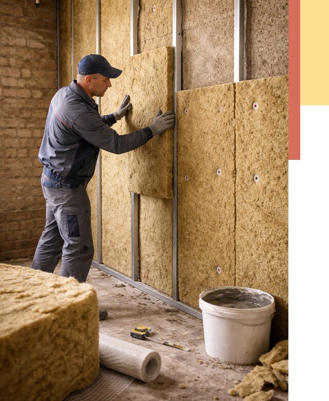 Утепление стен минватой в Борзе от 1391 руб./м2 — недорого и быстро | ОТДЕЛОЧНИК-Бря