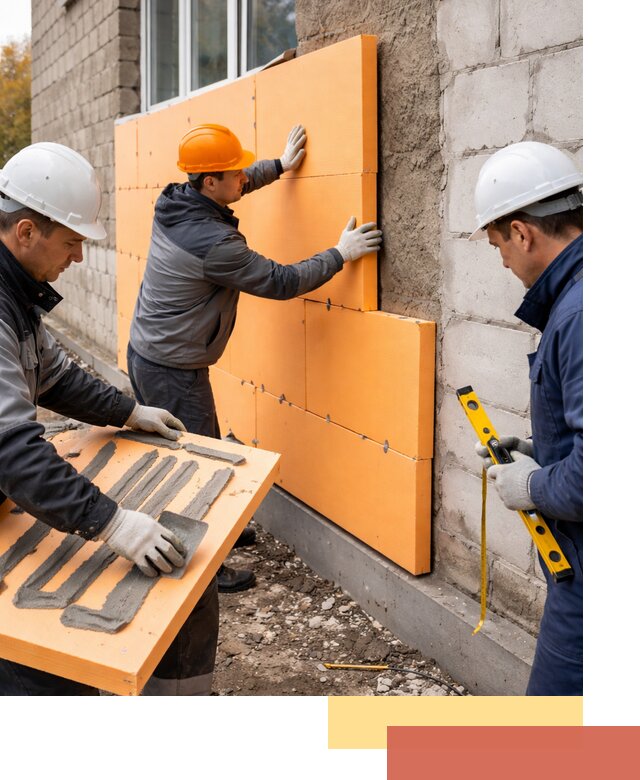 Утепление фасада пеноплексом под ключ в Борзе