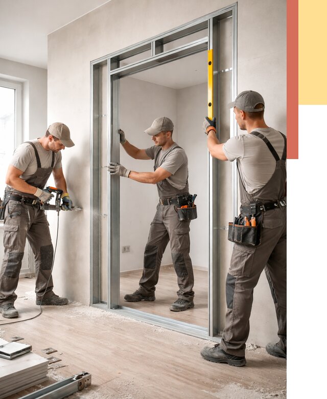 Устройство дверного проема в перегородке в Борзе от 4635 руб. под ключ | ОТДЕЛОЧНИК-Бря