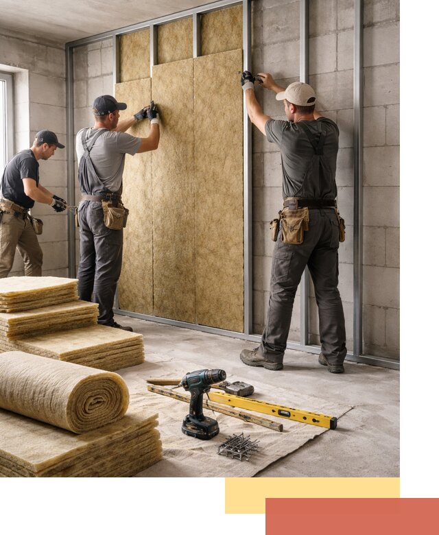 Шумоизоляция перегородок из блоков в Борзе — монтаж и защита шумоизоляцией