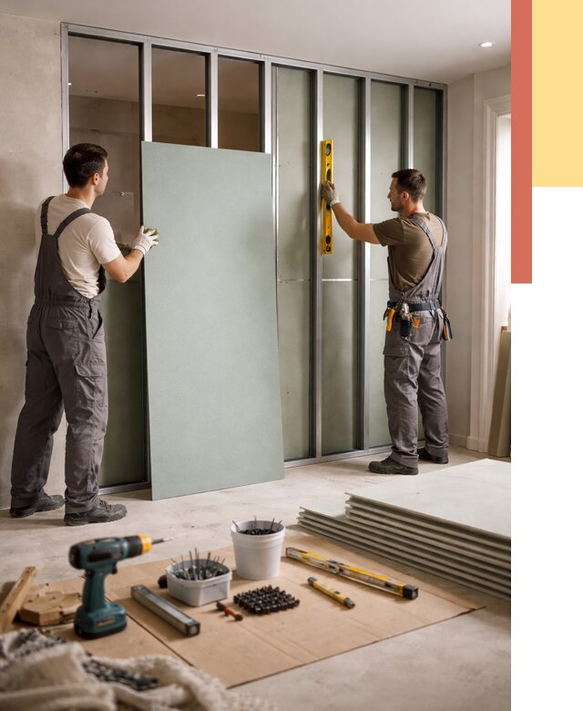 Перегородка из влагостойкого гипсокартона в Борзе от 4944 руб. — монтаж под ключ | ОТДЕЛОЧНИК-Бря