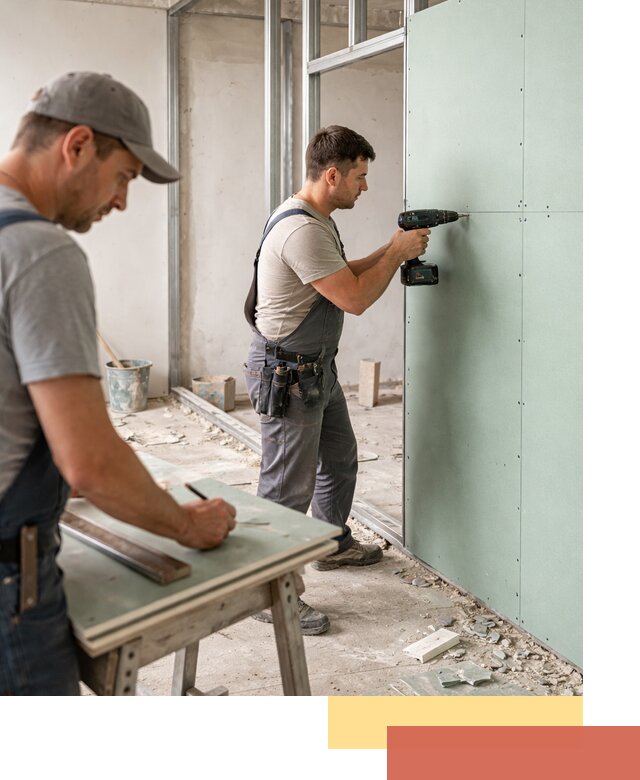 Перегородки из влагостойкого гипсокартона под ключ в Борзе