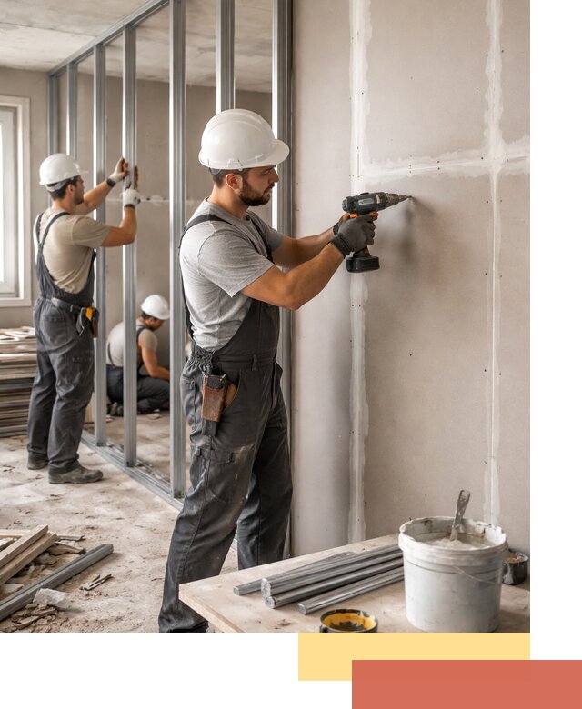 Перегородки из огнестойкого гипсокартона в Борзе под ключ