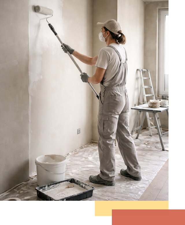 Покраска перегородок из гипсокартона в Борзе качественно и недорого