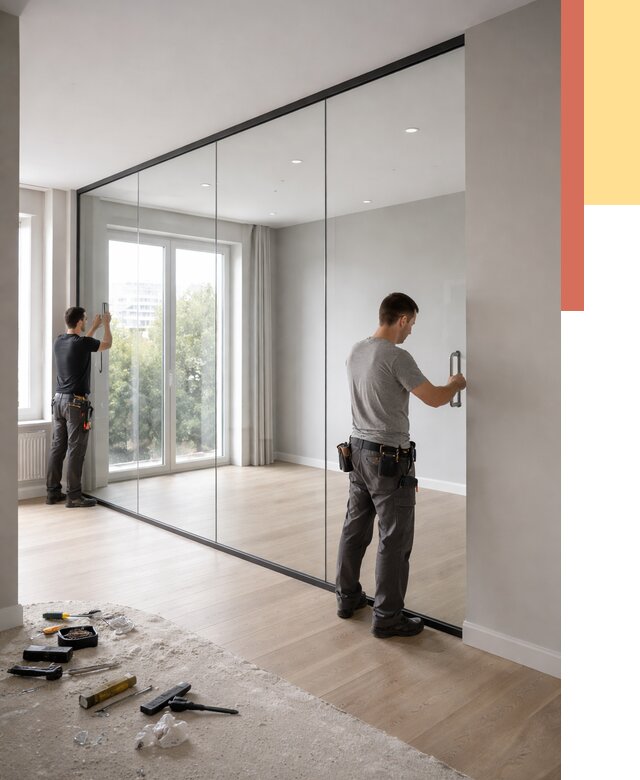 Изготовление стеклянных перегородок в Борзе от 12722 руб. под ключ | ОТДЕЛОЧНИК-Бря