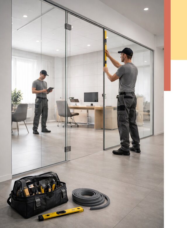 Цельностеклянные перегородки под ключ в Борзе от 9786 руб. — монтаж и цены | ОТДЕЛОЧНИК-Бря