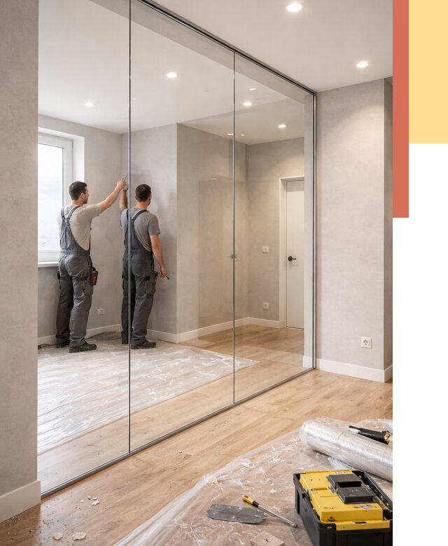 Безрамные стеклянные перегородки в Борзе — монтаж от 9786 руб. | ОТДЕЛОЧНИК-Бря