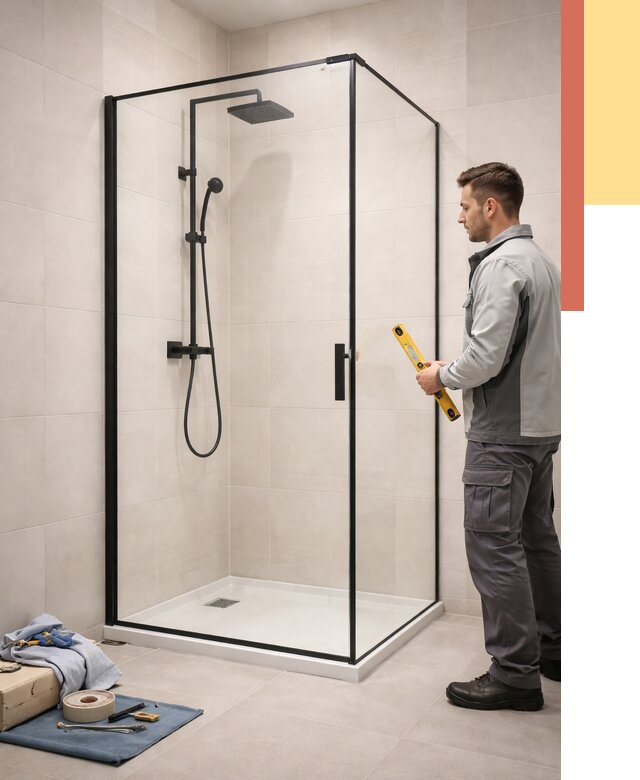 Стеклянные перегородки для душа в Борзе от 12876 руб. | Монтаж под ключ — ОТДЕЛОЧНИК-Бря