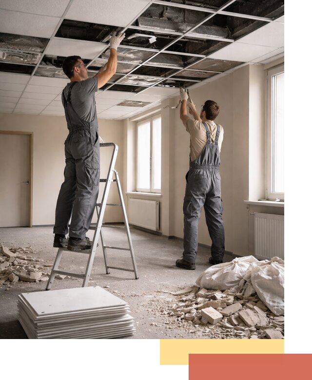 Демонтаж потолков Армстронг профессионально в Борзе