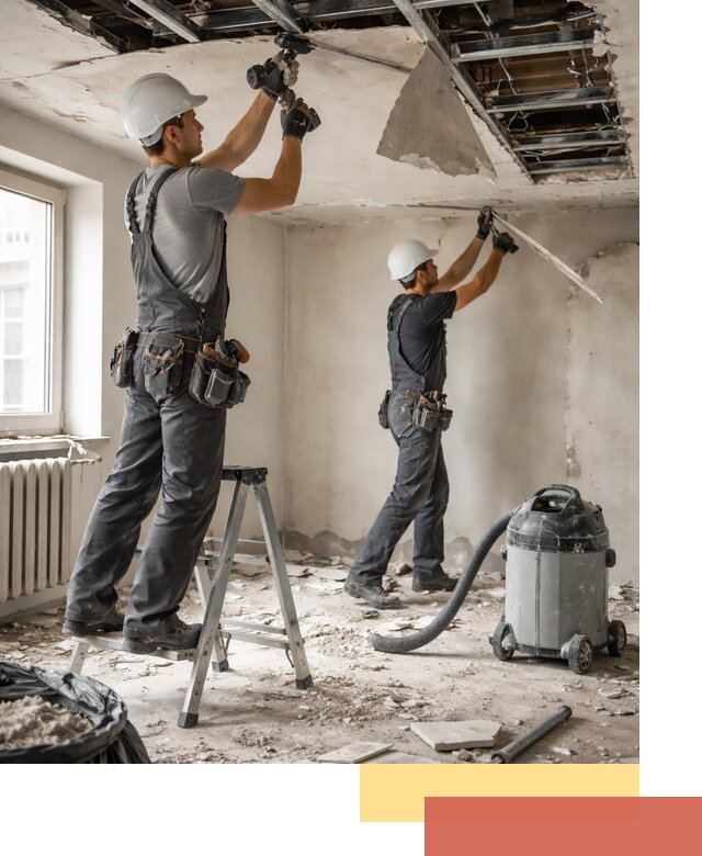 Демонтаж гипсокартонного потолка в Борзе быстро и аккуратно