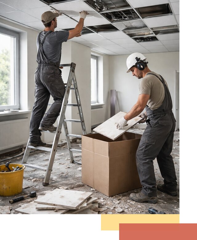 Демонтаж потолочной плитки в Борзе быстро и аккуратно