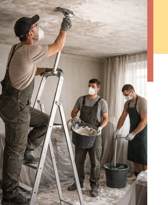 Удаление побелки с потолка в Борзе от 2575 руб. быстро и недорого | ОТДЕЛОЧНИК-Бря